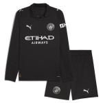 Günstige Fußballtrikots Manchester City Kinder Auswärtstrikot 2025-26 Langarm Günstige Fußballtrikots Manchester City Kinder Auswärtstrikot 2025-26 Langarm